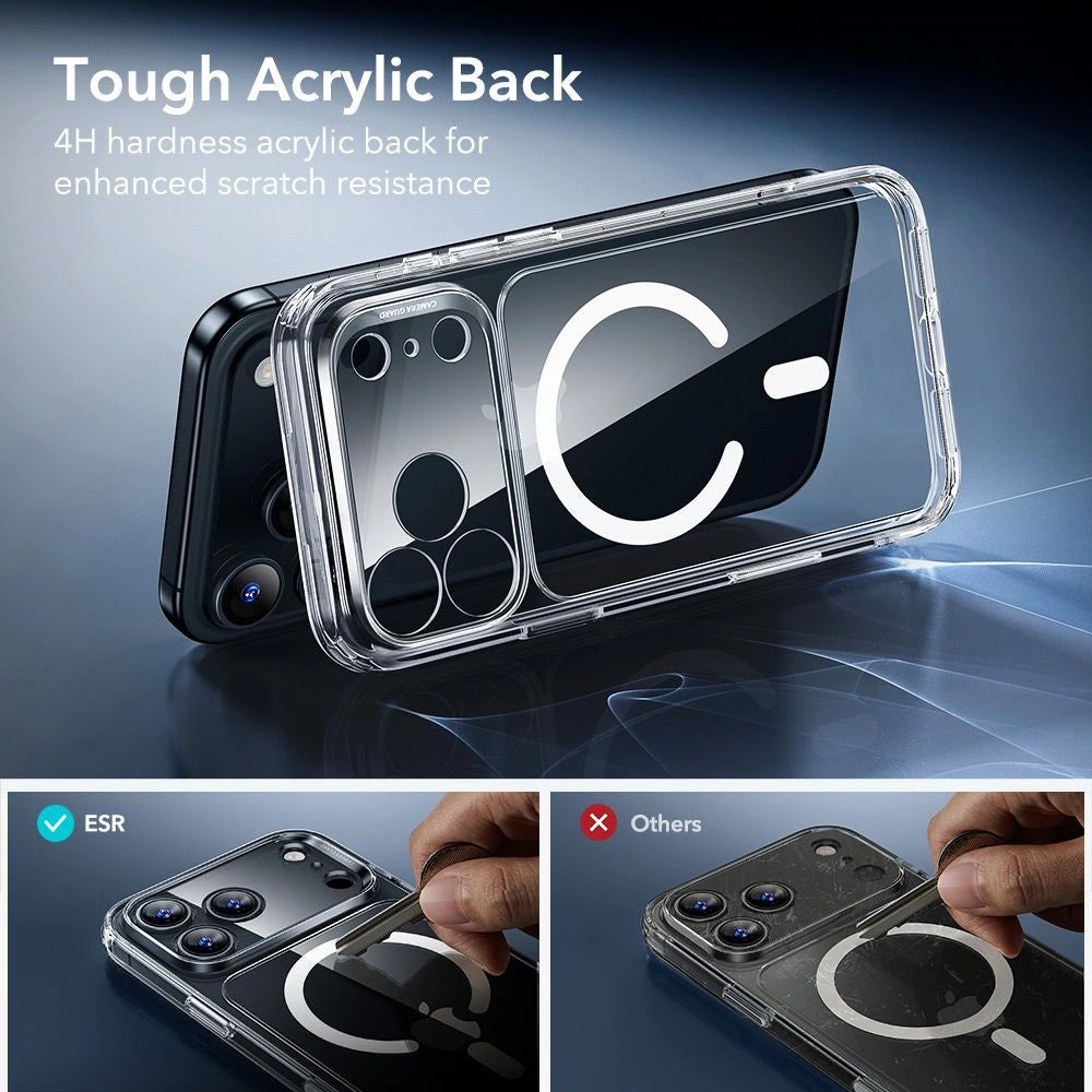 Coque MagSafe pour Apple iPhone 17 Pro Max, ESR, Classic Hybrid avec Protecteur d'Écran, Transparente