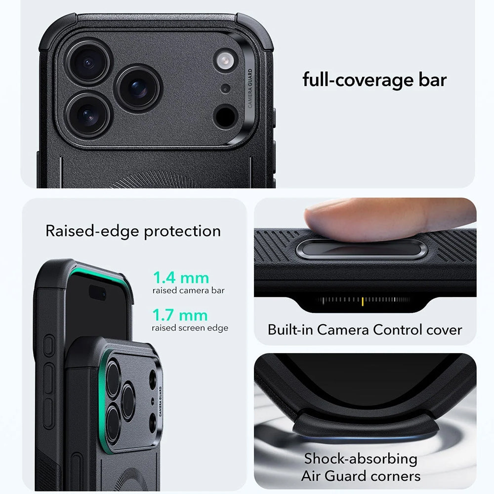 Coque MagSafe pour Apple iPhone 17 Pro Max, ESR, Cyber, Noire