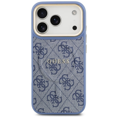 Coque MagSafe pour Apple iPhone 17 Pro Max, Guess, 4G Classic, Bleue