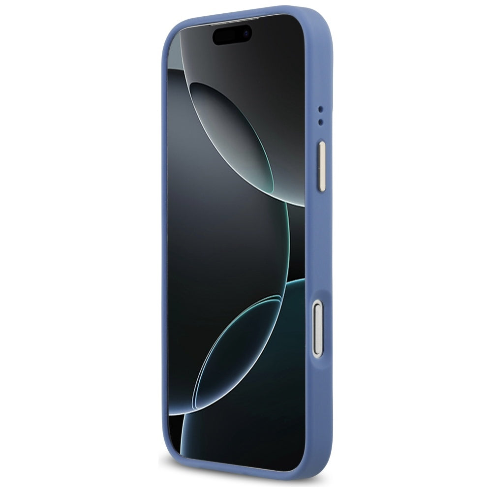 Coque MagSafe pour Apple iPhone 17 Pro Max, Guess, 4G Classic, Bleue
