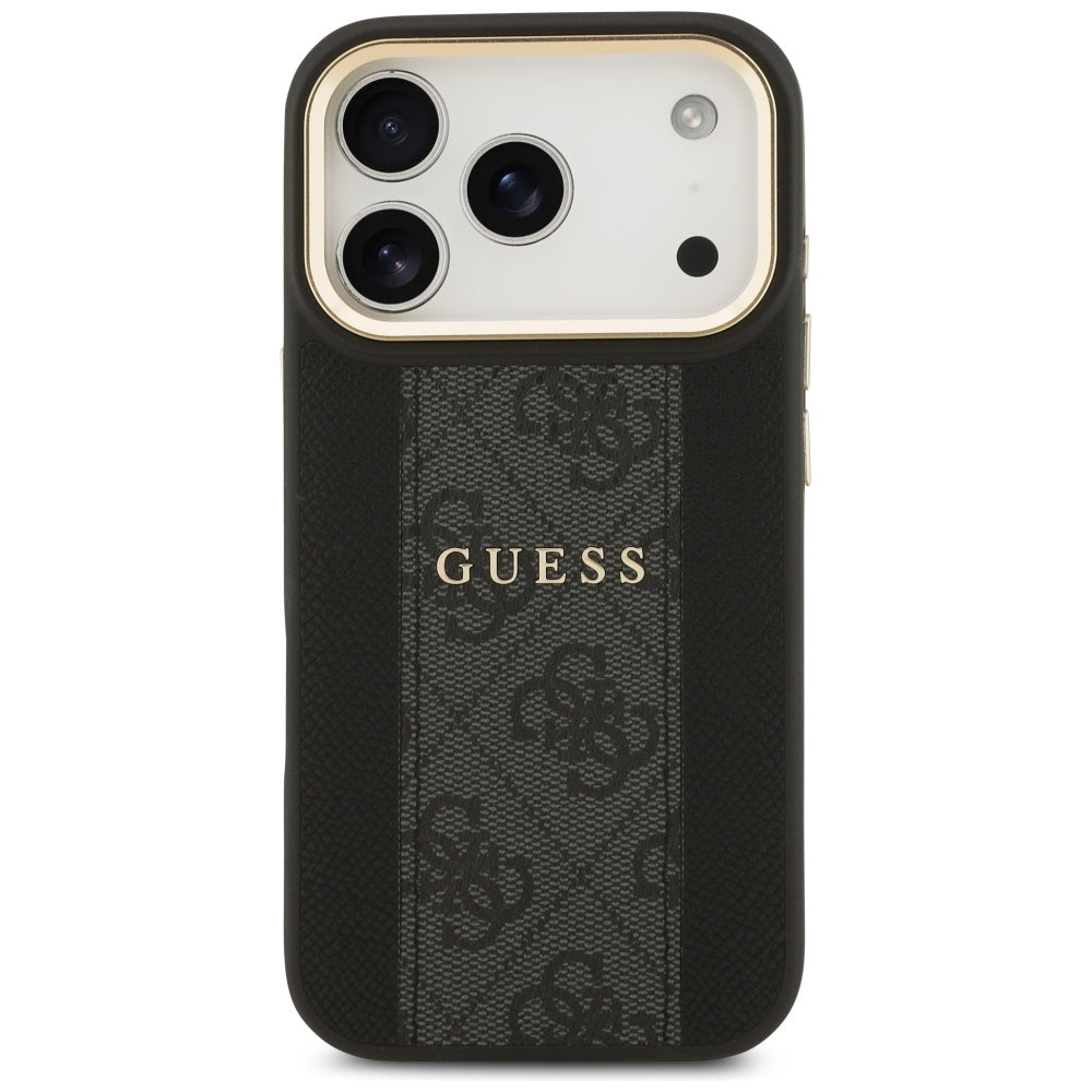 Coque MagSafe pour Apple iPhone 17 Pro Max, Guess, 4G Stripe, Noire
