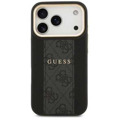Coque MagSafe pour Apple iPhone 17 Pro Max, Guess, 4G Stripe, Noire