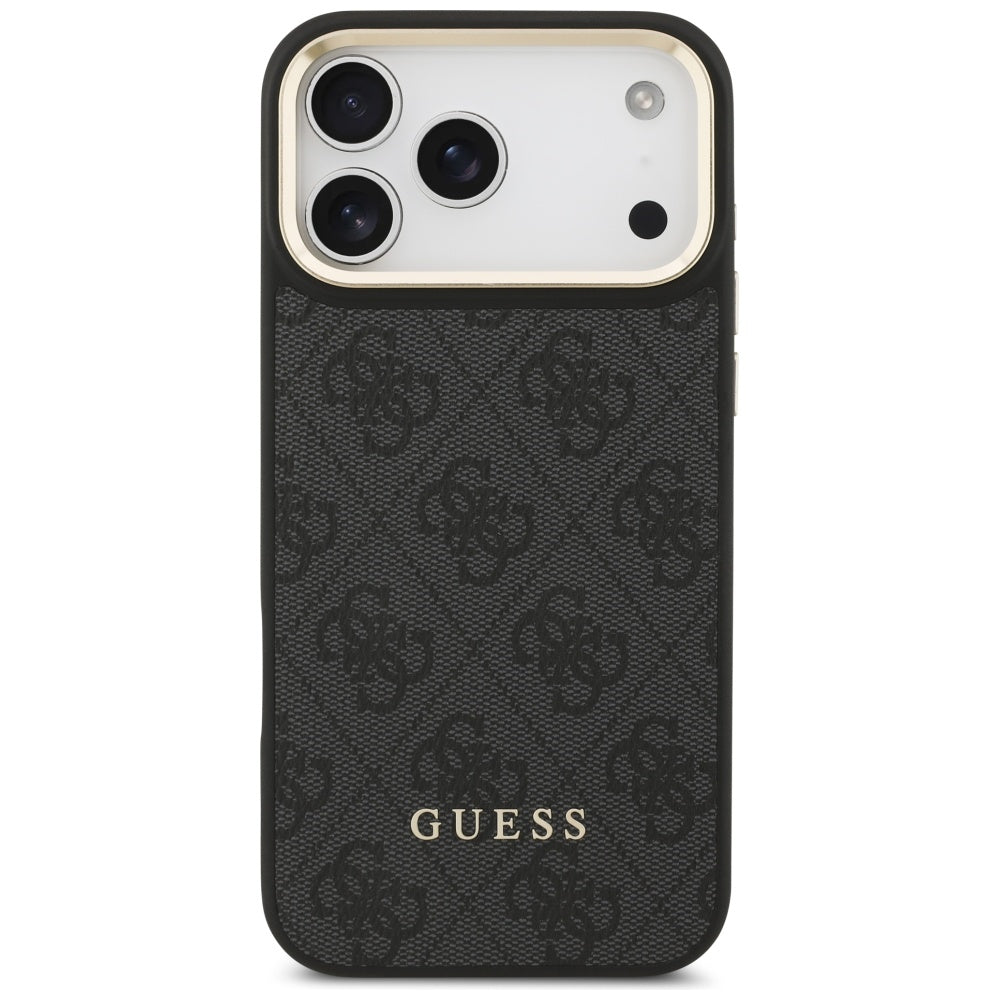 Coque MagSafe pour Apple iPhone 17 Pro Max, Guess, Emplacement pour carte 4G, Noire
