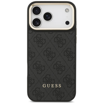 Coque MagSafe pour Apple iPhone 17 Pro Max, Guess, Emplacement pour carte 4G, Noire