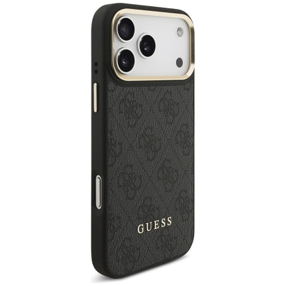 Coque MagSafe pour Apple iPhone 17 Pro Max, Guess, Emplacement pour carte 4G, Noire