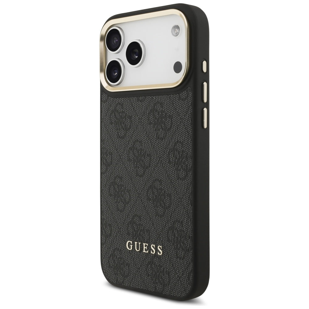 Coque MagSafe pour Apple iPhone 17 Pro Max, Guess, Emplacement pour carte 4G, Noire