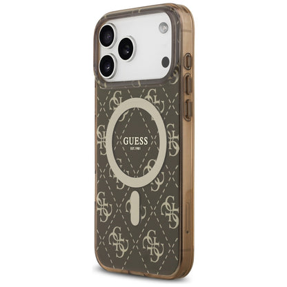 Étui MagSafe pour Apple iPhone 17 Pro Max, Guess, IML 4G Background, Marron