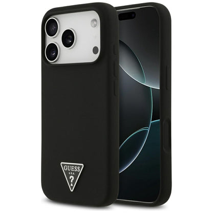 Étui MagSafe pour Apple iPhone 17 Pro Max, Guess, Logo Triangle, Noir