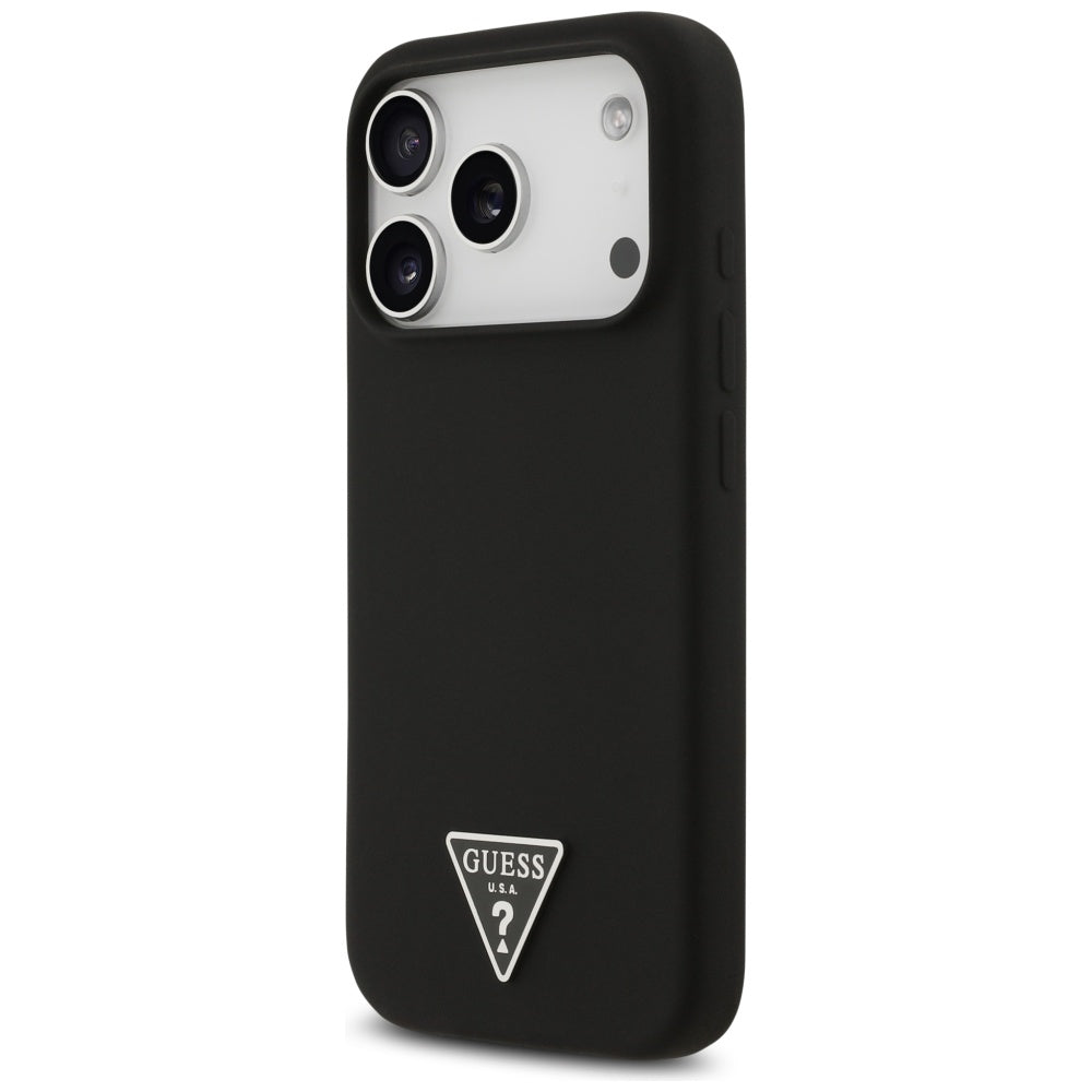 Étui MagSafe pour Apple iPhone 17 Pro Max, Guess, Logo Triangle, Noir
