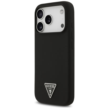 Étui MagSafe pour Apple iPhone 17 Pro Max, Guess, Logo Triangle, Noir