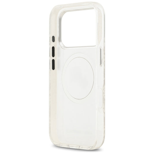 Étui MagSafe pour Apple iPhone 17 Pro Max, Karl Lagerfeld, Glitter Karl & Choupette Head, Blanc