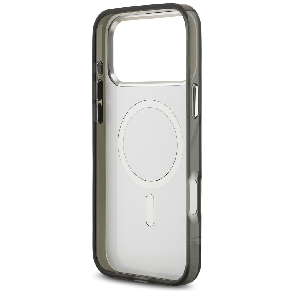 Coque MagSafe pour Apple iPhone 17 Pro Max, Karl Lagerfeld, IML Aquarelle Logo Karl & Choupette, Noire