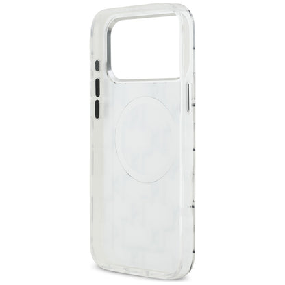 MagSafe Case for Apple iPhone 17 Pro Max, Karl Lagerfeld, IML KL Monogram, White