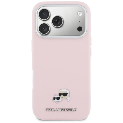 MagSafe Hülle für Apple iPhone 17 Pro Max, Karl Lagerfeld, Karl & Choupette Head's Pin, Rosa