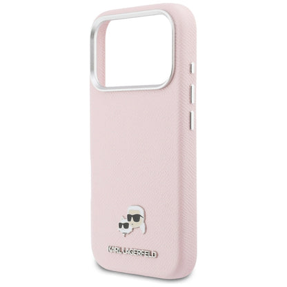MagSafe Hülle für Apple iPhone 17 Pro Max, Karl Lagerfeld, Karl & Choupette Head's Pin, Rosa