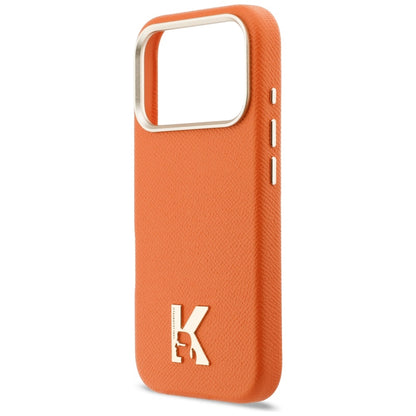 Coque MagSafe pour Apple iPhone 17 Pro Max, Karl Lagerfeld, Logo Karl Head, Orange