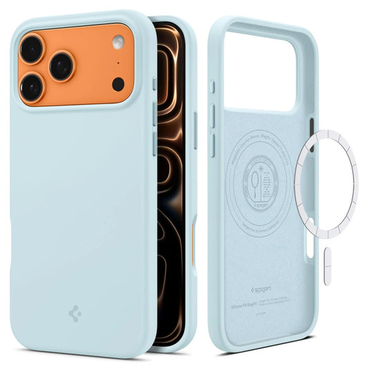 MagSafe Hülle für Apple iPhone 17 Pro Max, Spigen, Silicone Fit, Blau