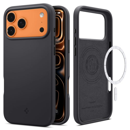 MagSafe Hülle für Apple iPhone 17 Pro Max, Spigen, Silicone Fit, Schwarz