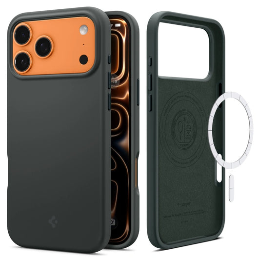 MagSafe Hülle für Apple iPhone 17 Pro Max, Spigen, Silicone Fit, Grün