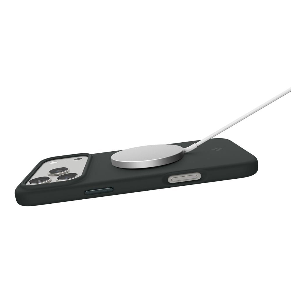 Coque MagSafe pour Apple iPhone 17 Pro Max, Spigen, Silicone Fit, Vert