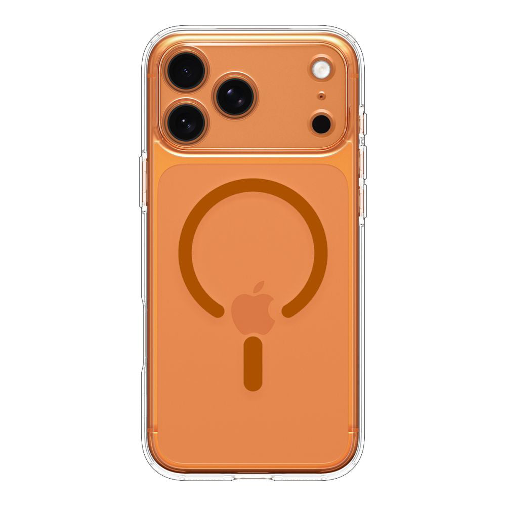 Coque MagSafe pour Apple iPhone 17 Pro Max, Spigen, Ultra Hybrid, Transparent Orange