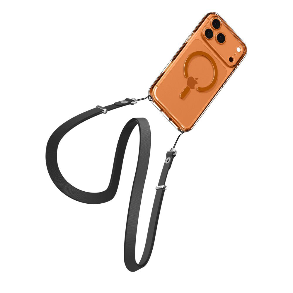 Coque MagSafe pour Apple iPhone 17 Pro Max, Spigen, Ultra Hybrid, Transparent Orange