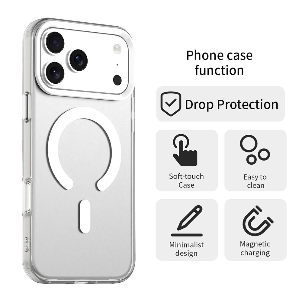 Coque MagSafe pour Apple iPhone 17 Pro Max, Techsuit, CandyCase, Blanche