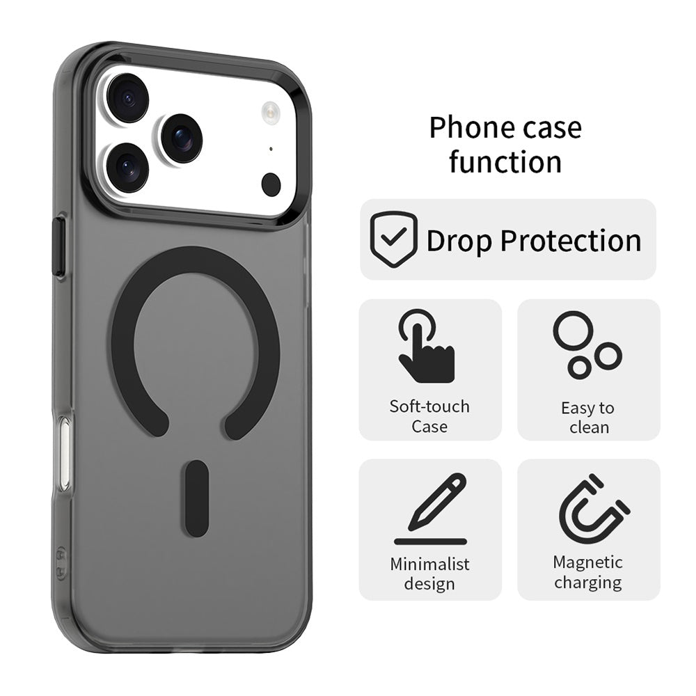 Housse MagSafe pour Apple iPhone 17 Pro Max, Techsuit, CandyCase, Noire