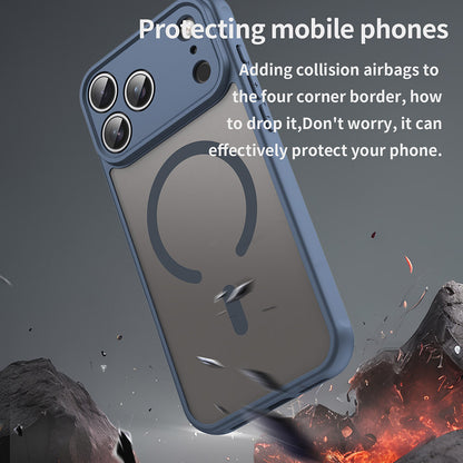 MagSafe Hülle für Apple iPhone 17 Pro Max, Techsuit, HaloFrost II, Marineblau