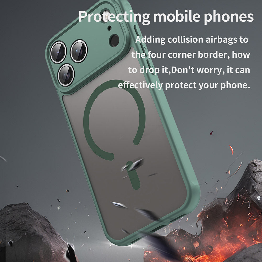 MagSafe Hülle für Apple iPhone 17 Pro Max, Techsuit, HaloFrost II, Grün