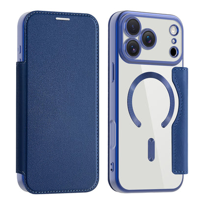Étui MagSafe pour Apple iPhone 17 Pro Max, Techsuit, SmartMag Book, Bleu