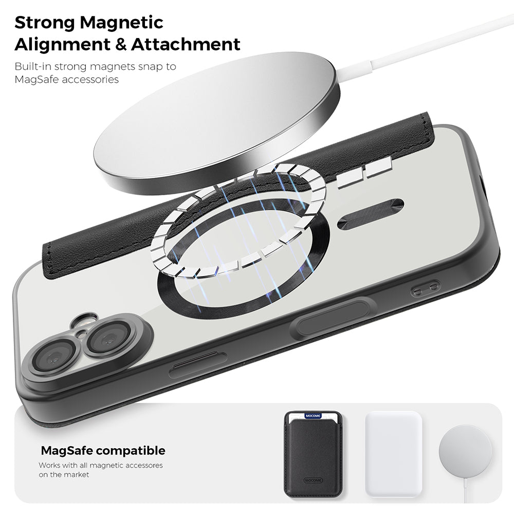 Étui MagSafe pour Apple iPhone 17 Pro Max, Techsuit, SmartMag Book, Bleu