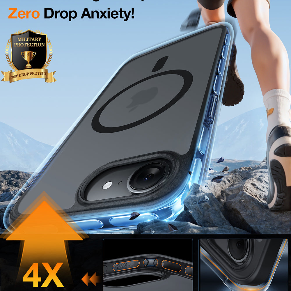 Étui MagSafe pour Apple iPhone 17 Pro Max, Torras, Guardian, Orange