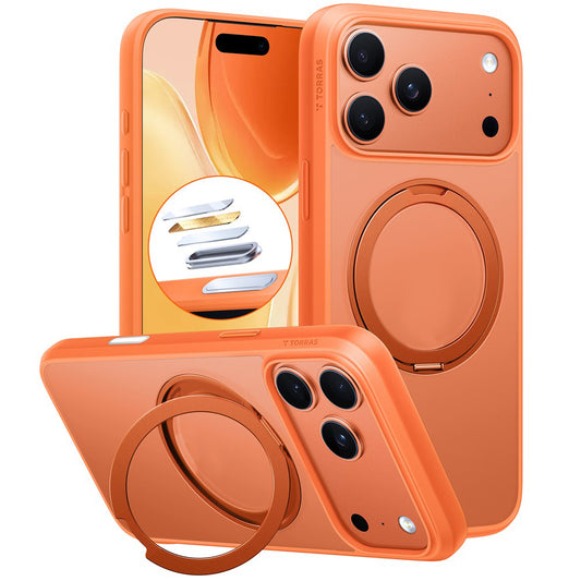 Coque MagSafe pour Apple iPhone 17 Pro Max, Torras, Ostand Pro, Orange