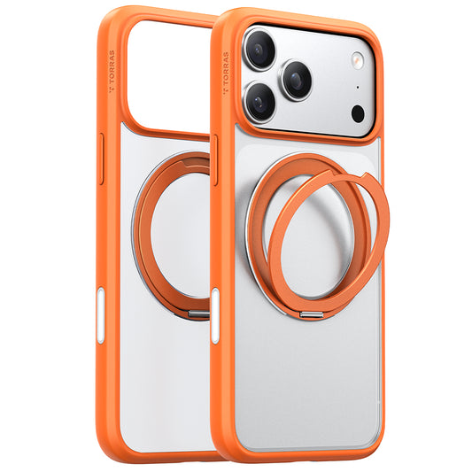 Coque MagSafe pour Apple iPhone 17 Pro Max, Torras, Ostand Pro, Orange
