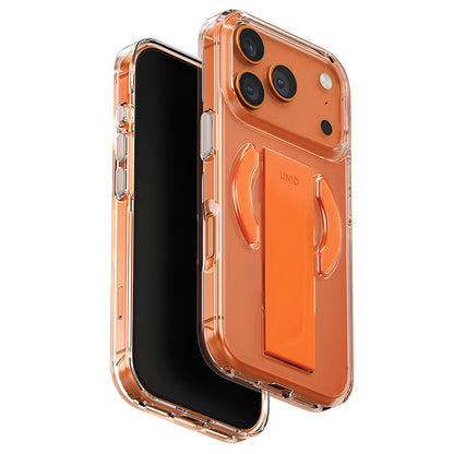 MagSafe Case for Apple iPhone 17 Pro Max, UNIQ, Heldro Air MagClick, Transparent Orange