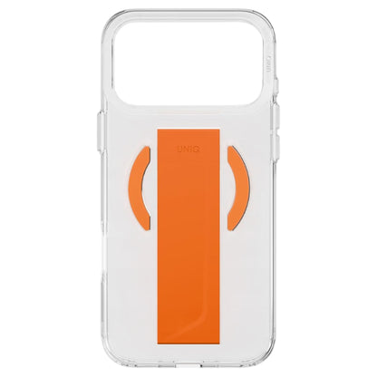 MagSafe Case for Apple iPhone 17 Pro Max, UNIQ, Heldro Air MagClick, Transparent Orange