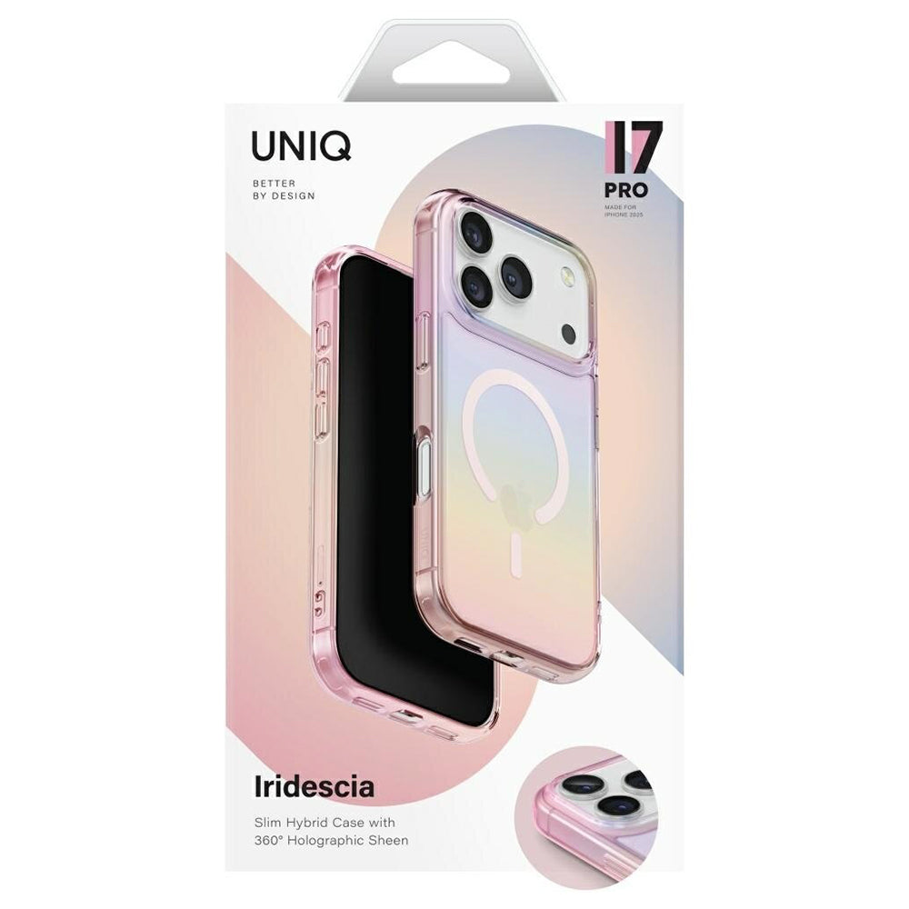 MagSafe Case for Apple iPhone 17 Pro Max, UNIQ, Iridescia MagClick, Pastel Blue