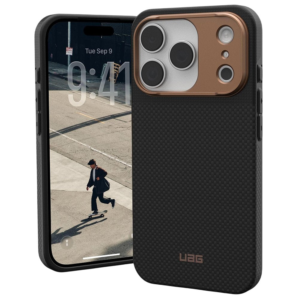 Coque MagSafe pour Apple iPhone 17 Pro Max, Urban Armor Gear, Fibr Armr, Noir Bronze
