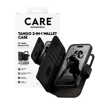 Étui MagSafe pour Apple iPhone 17 Pro, PanzerGlass, Fonction Care Tango Two-in-One, Noir
