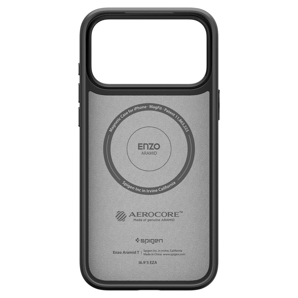 Coque MagSafe pour Apple iPhone 17 Pro, Spigen, Enzo Aramid T, Noire