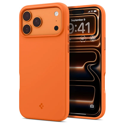 Coque MagSafe pour Apple iPhone 17 Pro, Spigen, Silicone Fit, Orange ACS11379