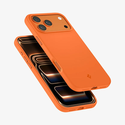 Coque MagSafe pour Apple iPhone 17 Pro, Spigen, Silicone Fit, Orange ACS11379