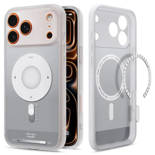 MagSafe Hülle für Apple iPhone 17 Pro, Spigen, Ultra Hybrid Classic, Silber