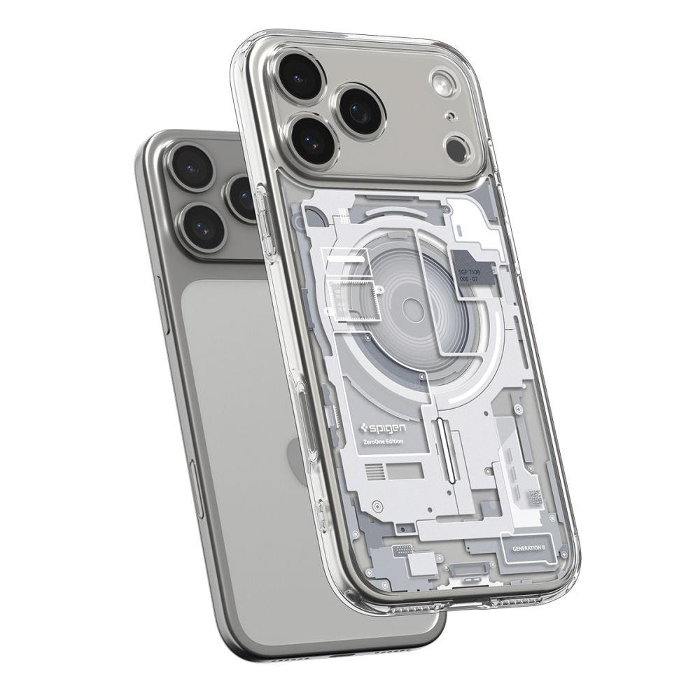 Coque MagSafe pour Apple iPhone 17 Pro, Spigen, Ultra Hybrid Zero One, Blanche