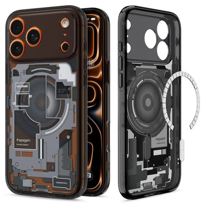 Coque MagSafe pour Apple iPhone 17 Pro, Spigen, Ultra Hybrid Zero One, Noire