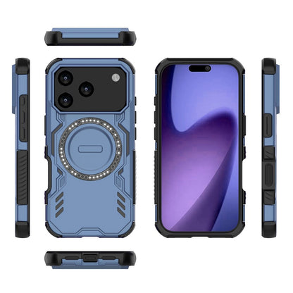 MagSafe Hülle für Apple iPhone 17 Pro, Techsuit, ArmorMag, Blau