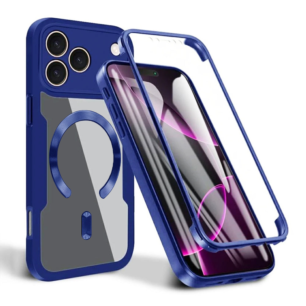 Coque MagSafe pour Apple iPhone 17 Pro, Techsuit, ColorVerse 360, Bleue