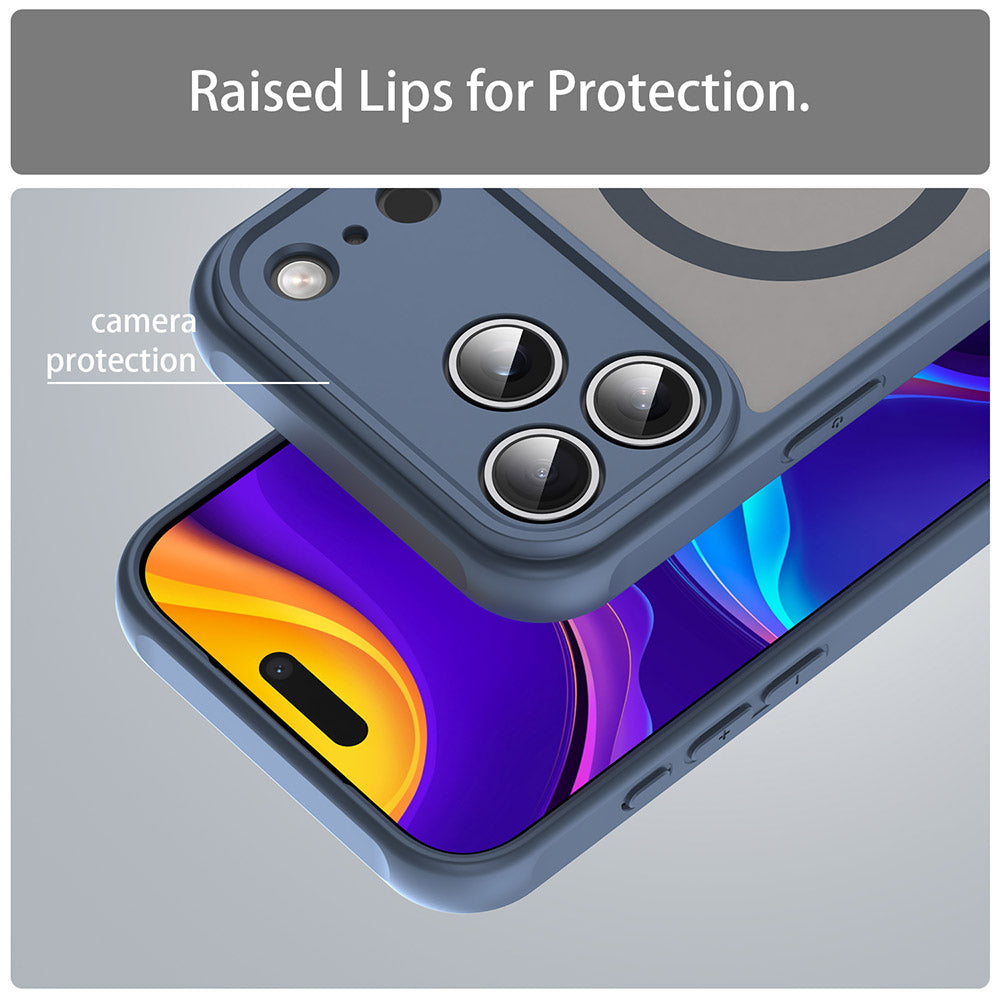 MagSafe Hülle für Apple iPhone 17 Pro, Techsuit, HaloFrost II, Marineblau