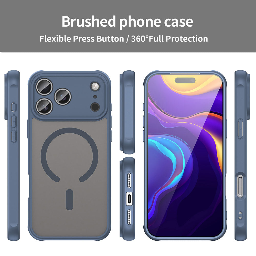MagSafe Hülle für Apple iPhone 17 Pro, Techsuit, HaloFrost II, Marineblau